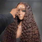 Perruque Brésilienne Deep Wave HD Lace  – Marron Chocolat